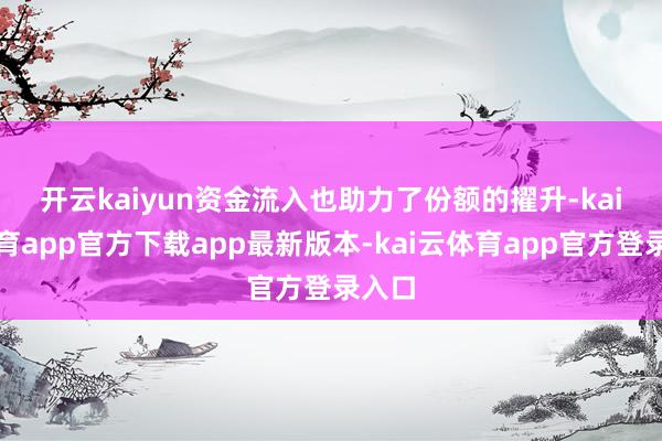 开云kaiyun 资金流入也助力了份额的擢升-kai云体育app官方下载app最新版本-kai云体育app官方登录入口