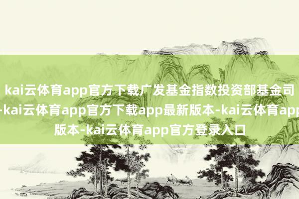 kai云体育app官方下载广发基金指数投资部基金司理曹世宇示意-kai云体育app官方下载app最新版本-kai云体育app官方登录入口
