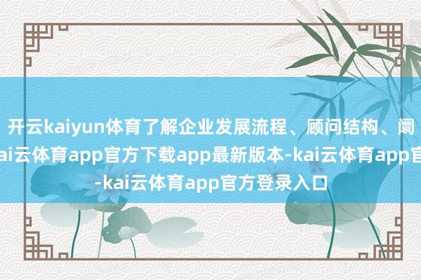 开云kaiyun体育了解企业发展流程、顾问结构、阛阓出息等-kai云体育app官方下载app最新版本-kai云体育app官方登录入口