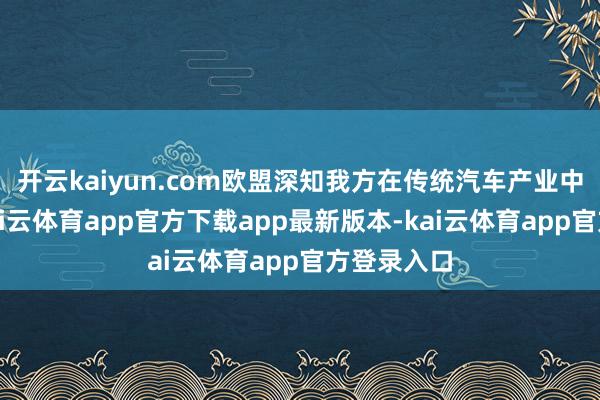 开云kaiyun.com欧盟深知我方在传统汽车产业中的上风-kai云体育app官方下载app最新版本-kai云体育app官方登录入口