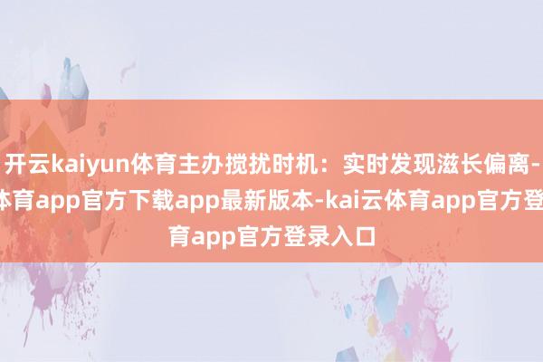开云kaiyun体育主办搅扰时机:实时发现滋长偏离-kai云体育app官方下载app最新版本-kai云体育app官方登录入口